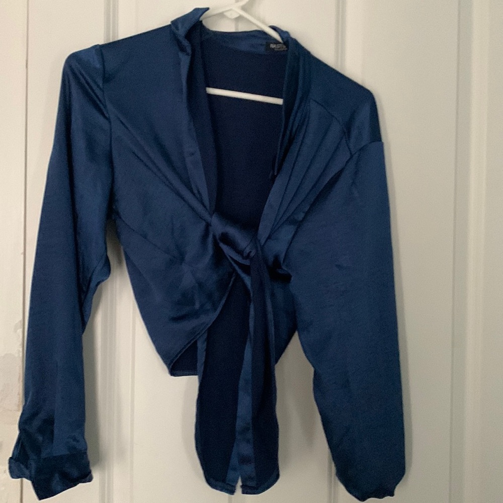 Nasty Gal satin tie top